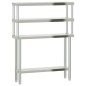 vidaXL Mesa de trabajo para cocina con estante acero inox 110x30x150cm vidaXL Mesa de trabajo para cocina con estante acero inox 110x30x150cm