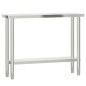 vidaXL Mesa de trabajo para cocina con estante acero inox 110x30x150cm vidaXL Mesa de trabajo para cocina con estante acero inox 110x30x150cm
