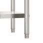 vidaXL Mesa de trabajo para cocina con estante acero inox 110x30x150cm vidaXL Mesa de trabajo para cocina con estante acero inox 110x30x150cm