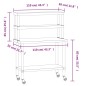 vidaXL Mesa de trabajo para cocina con estante acero inox 110x55x150cm vidaXL Mesa de trabajo para cocina con estante acero inox 110x55x150cm