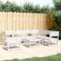 vidaXL Juego de muebles de jardín 7 pzas madera maciza de pino blanco vidaXL Juego de muebles de jardín 7 pzas madera maciza de pino blanco