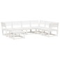 vidaXL Juego de muebles de jardín 7 pzas madera maciza de pino blanco vidaXL Juego de muebles de jardín 7 pzas madera maciza de pino blanco