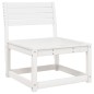 vidaXL Juego de muebles de jardín 7 pzas madera maciza de pino blanco vidaXL Juego de muebles de jardín 7 pzas madera maciza de pino blanco