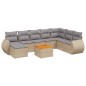 vidaXL Set de sofás de jardín 9 pzas con cojines ratán sintético beige vidaXL Set de sofás de jardín 9 pzas con cojines ratán sintético beige