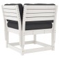 vidaXL Set muebles jardín 4 pzas con cojines madera maciza pino blanco