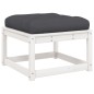 vidaXL Set muebles jardín 4 pzas con cojines madera maciza pino blanco