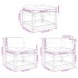 vidaXL Set muebles jardín 4 pzas con cojines madera maciza pino blanco