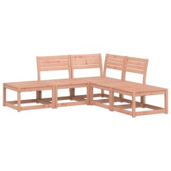 vidaXL Juego de sofás de jardín 5 pzas madera maciza de abeto Douglas
