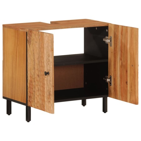 vidaXL Conjunto de armarios de baño 2 piezas madera maciza de acacia