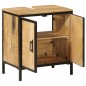 vidaXL Mueble de baño madera maciza de mango y hierro 55x35x60 cm