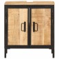 vidaXL Mueble de baño madera maciza de mango y hierro 55x35x60 cm