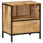 vidaXL Mueble de baño madera maciza de mango y hierro 55x35x60 cm