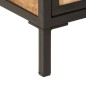 vidaXL Mueble de baño madera maciza de mango y hierro 55x35x60 cm