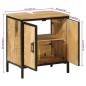 vidaXL Mueble de baño madera maciza de mango y hierro 55x35x60 cm