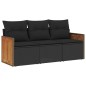 vidaXL Set de sofás de jardín con cojines 3 pzas ratán sintético negro vidaXL Set de sofás de jardín con cojines 3 pzas ratán sintético negro