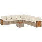 vidaXL Juego de sofás jardín con cojines beige 10 pzas ratán sintético vidaXL Juego de sofás jardín con cojines beige 10 pzas ratán sintético