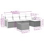 vidaXL Set de muebles de jardín 6 pzas y cojines ratán sintético gris vidaXL Set de muebles de jardín 6 pzas y cojines ratán sintético gris