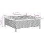 vidaXL Mesa de jardín ratán y madera de acacia negro 70x70x25 cm