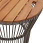 vidaXL Mesas auxiliares jardín 2 pzas superficie de madera ratán gris vidaXL Mesas auxiliares jardín 2 pzas superficie de madera ratán gris