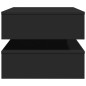 vidaXL Mesa de centro con luces LED negro 90x50x40 cm