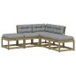 vidaXL Set de sofás jardín 5 pzas con cojines madera pino impregnada vidaXL Set de sofás jardín 5 pzas con cojines madera pino impregnada
