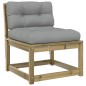 vidaXL Set de sofás jardín 5 pzas con cojines madera pino impregnada vidaXL Set de sofás jardín 5 pzas con cojines madera pino impregnada