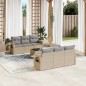 vidaXL Set sofás de jardín 7 piezas y cojines ratán sintético beige vidaXL Set sofás de jardín 7 piezas y cojines ratán sintético beige