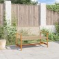 vidaXL Banco de jardín madera de acacia y ratán PE beige 112 cm vidaXL Banco de jardín madera de acacia y ratán PE beige 112 cm