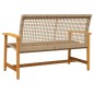 vidaXL Banco de jardín madera de acacia y ratán PE beige 112 cm vidaXL Banco de jardín madera de acacia y ratán PE beige 112 cm