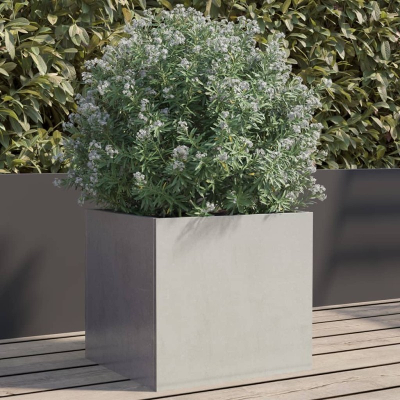 vidaXL Jardinera de acero inoxidable plateado 32x30x29 cm vidaXL Jardinera de acero inoxidable plateado 32x30x29 cm