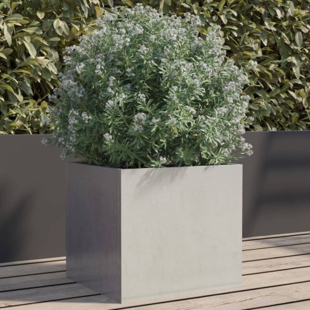 vidaXL Jardinera de acero inoxidable plateado 32x30x29 cm