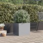 vidaXL Jardinera de acero galvanizado plateado 42x40x39 cm vidaXL Jardinera de acero galvanizado plateado 42x40x39 cm