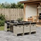vidaXL Set comedor jardín 7 pzas y cojines ratán sintético gris claro vidaXL Set comedor jardín 7 pzas y cojines ratán sintético gris claro