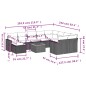 vidaXL Set de sofás de jardín 11 pzas y cojines ratán sintético negro