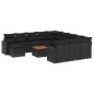 vidaXL Set de sofás de jardín y cojines 13 pzas ratán sintético negro vidaXL Set de sofás de jardín y cojines 13 pzas ratán sintético negro