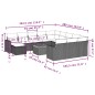 vidaXL Set de sofás de jardín y cojines 13 pzas ratán sintético negro vidaXL Set de sofás de jardín y cojines 13 pzas ratán sintético negro