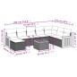 vidaXL Set de sofás de jardín 8 piezas y cojines ratán sintético negro vidaXL Set de sofás de jardín 8 piezas y cojines ratán sintético negro