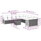 vidaXL Set de sofás de jardín 11pzas con cojines ratán sintético beige vidaXL Set de sofás de jardín 11pzas con cojines ratán sintético beige