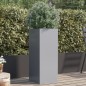 vidaXL Jardinera de acero galvanizado plateado 32x27,5x75 cm vidaXL Jardinera de acero galvanizado plateado 32x27,5x75 cm