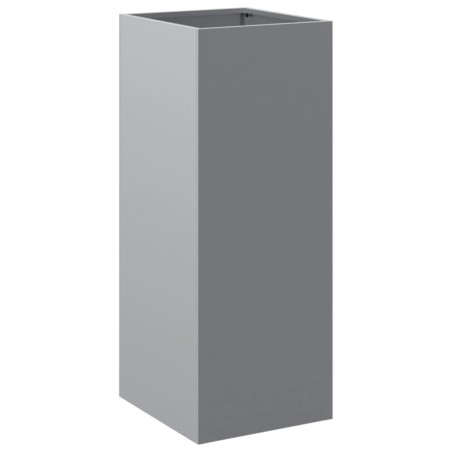 vidaXL Jardinera de acero galvanizado plateado 32x27,5x75 cm