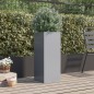 vidaXL Jardinera de acero galvanizado plateado 32x27,5x75 cm vidaXL Jardinera de acero galvanizado plateado 32x27,5x75 cm