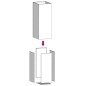 vidaXL Jardinera de acero galvanizado plateado 32x27,5x75 cm vidaXL Jardinera de acero galvanizado plateado 32x27,5x75 cm