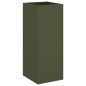 vidaXL Jardinera de acero laminado en frío verde oliva 32x27,5x75 cm vidaXL Jardinera de acero laminado en frío verde oliva 32x27,5x75 cm