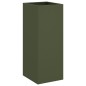 vidaXL Jardinera de acero laminado en frío verde oliva 32x27,5x75 cm vidaXL Jardinera de acero laminado en frío verde oliva 32x27,5x75 cm
