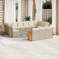 vidaXL Set sofás de jardín con cojines 13 pzas ratán sintético beige vidaXL Set sofás de jardín con cojines 13 pzas ratán sintético beige