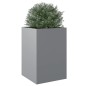 vidaXL Jardinera de acero galvanizado plateado 52x48x75 cm vidaXL Jardinera de acero galvanizado plateado 52x48x75 cm