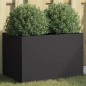 vidaXL Jardinera de acero laminado en frío negro 62x40x39 cm vidaXL Jardinera de acero laminado en frío negro 62x40x39 cm