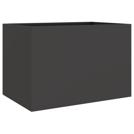 vidaXL Jardinera de acero laminado en frío negro 62x40x39 cm