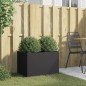 vidaXL Jardinera de acero laminado en frío negro 62x40x39 cm vidaXL Jardinera de acero laminado en frío negro 62x40x39 cm