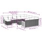 vidaXL Set de sofás de jardín y cojines 13 pzas ratán sintético negro vidaXL Set de sofás de jardín y cojines 13 pzas ratán sintético negro